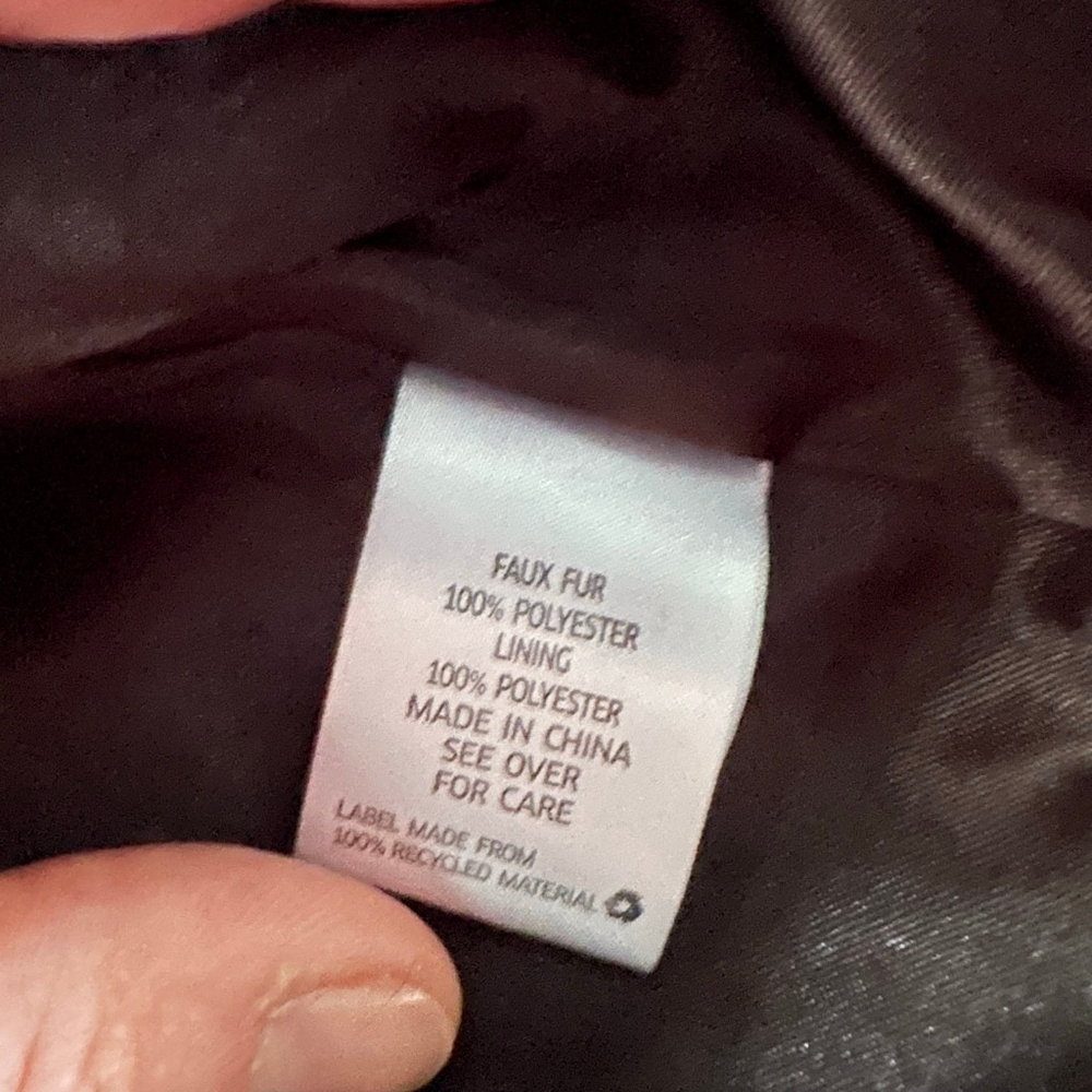 Women's Knit Works Black Faux Fur Cropped Jacket Size 14 - Picture 12 of 14